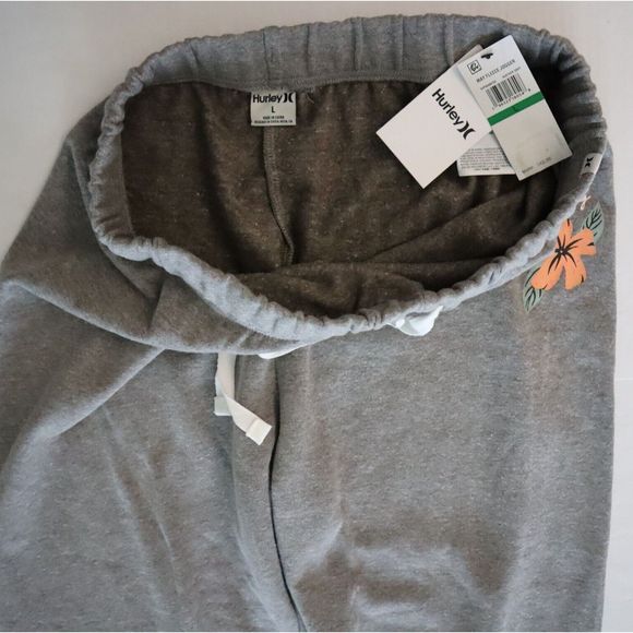 Hurley 3HP05080755 Women's Sz Large Gray Heather May Fleece Jogger Sweatpants - Picture 3 of 8